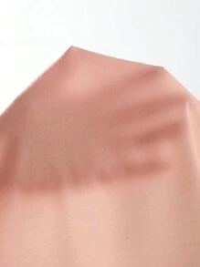 SHEIN BASICS Solid Round Neck Crop Tee - Baby Pink - View 7