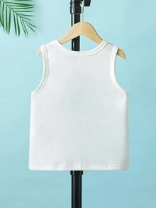 SHEIN Xe tăng cho bé trai Hoạt hình Sọc Giải trí - trắng - Xem 2