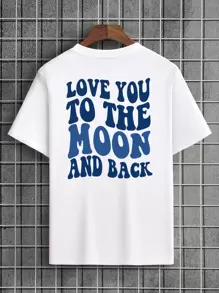 Manfinity Dauomo Nam Đồ họa Khẩu hiệu Áo thun - trắng - Xem 1