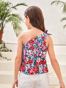 SHEIN Áo cánh Gái Nơ Bướm Hoa Tất cả trên in Boho - Nhiều màu - Xem 2