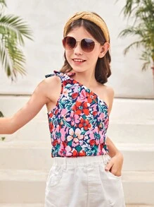SHEIN Áo cánh Gái Nơ Bướm Hoa Tất cả trên in Boho - Nhiều màu - Xem 3