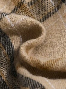 SHEIN Leap Crew 青少年女孩前短後長T恤&格紋百褶半身裙&吊帶上衣