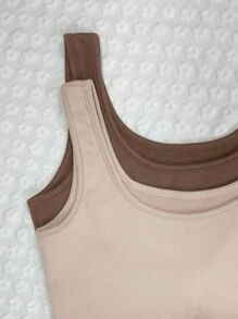 2入組標語圖案背心上衣&短褲睡衣套裝 - 彩色 - 查看 3