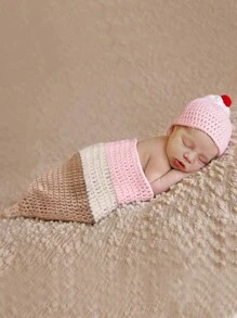 Newborn Colourblock Ice Cream Costume Photo Outfit - Multicolor - View 1