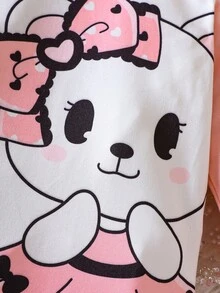 Đứa bé gái Đồ họa Hoạt hình Áo liền quần & Băng đô đầu - trắng - Xem 4