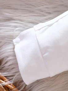 Đứa bé gái Đồ họa Hoạt hình Áo liền quần & Băng đô đầu - trắng - Xem 5