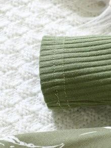 女嬰印花荷葉邊洋裝＆ 頭巾