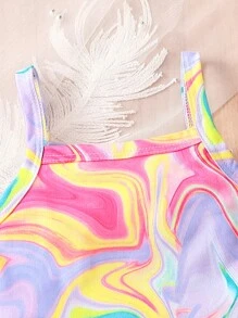 Đứa bé gái In Toàn bộ Cami ngọn & Quần ống loe - Nhiều màu - Xem 6