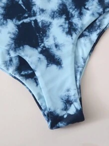 紮染單肩比基尼泳裝 - 彩色 - 查看 6