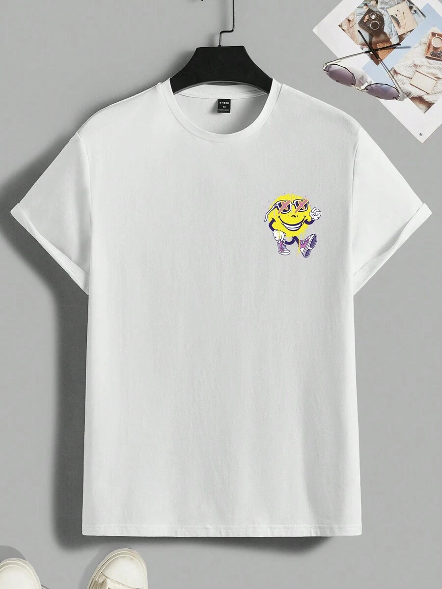 Manfinity 男士棉卡通圖案T恤