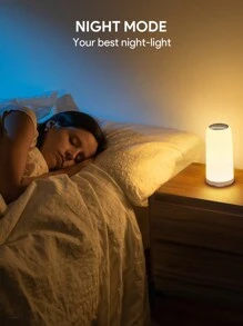JMMO LED Light,RGB Touch-Sensitive Table Lamp,Smooth Touch Control,RGB Display & Lighting Memory For Bedrooms Living Room Portable Table Bedside Lamps,Room Decor Near Bed,Vanity Light,Fairy Light - UK Plug - White - View 5