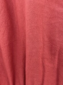 SHEIN VCAY 前繫帶闊腿短褲 - 紅木色 - 查看 6