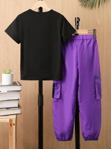 Bộ hai mảnh Gái Túi Hoạt hình Slogan Giải trí - Nhiều màu - Xem 2