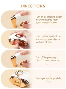 JMMO 自动电动指甲刀，安全指甲刀，锉刀充电式指甲修剪器，适合护理人员、老年人、成人、儿童圣诞礼物，秋冬必备品 - 粉色 - 查看 4