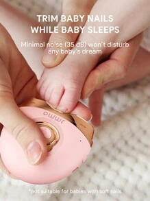 JMMO 自动电动指甲刀，安全指甲刀，锉刀充电式指甲修剪器，适合护理人员、老年人、成人、儿童圣诞礼物，秋冬必备品 - 粉色 - 查看 2
