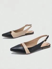 Giày sandal mũi kín thời trang mùa hè mới dành cho nữ, giày bệt nhiều màu, giày lười đa năng phong cách cổ tích - Nhiều màu - Xem 4