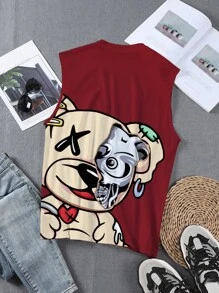 Manfinity Roghcode 男士卡通圖案背心上衣