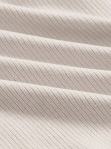 SHEIN MOD Frill Trim Bow Front Lettuce Trim Cami Top - Beige - View 3