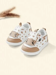 Cozy Pixies Giày thể thao có dây buộc hình hoạt hình họa tiết hoạt hình cho bé trai - Màu Khaki - Xem 4