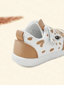 Cozy Pixies Giày thể thao có dây buộc hình hoạt hình họa tiết hoạt hình cho bé trai - Màu Khaki - Xem 6