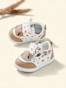 Cozy Pixies Giày thể thao có dây buộc hình hoạt hình họa tiết hoạt hình cho bé trai - Màu Khaki - Xem 12