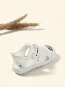 Cozy Pixies 男嬰字母圖案網眼透氣涼鞋 - 白色 - 查看 10