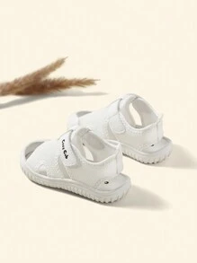 Cozy Pixies 男嬰字母圖案網眼透氣涼鞋 - 白色 - 查看 8