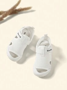 Cozy Pixies 男嬰字母圖案網眼透氣涼鞋 - 白色 - 查看 9
