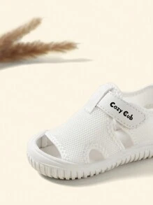 Cozy Pixies 男嬰字母圖案網眼透氣涼鞋 - 白色 - 查看 12