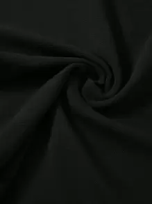 RueChic Men Solid Button Front Shirt & Shorts - Black - View 5