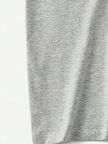 SHEIN Leap Crew Vestido Gráfico De Dibujos Animados Para Niñas Jóvenes - Gris - Ver 4