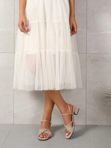 2025 年夏季女士粗跟凉鞋，中跟仙女风格，适合连衣裙，穆勒鞋设计，优雅而女性化的高跟鞋