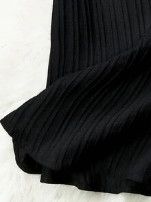 SHEIN LUNE Áo sơ mi Plus Size Tương phản ren Khối Màu Giải trí - màu đen - Xem 3