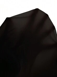 SHEIN Young Girl Striped Sleeveless Casual Dress With Lapel, Buttoned Front, Ribbed Waist And Bow Decor, Simple & Comfortable Summer Outfit - Black - View 7