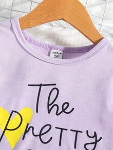 SHEIN Bộ thời trang bé gái - Nhiều màu - Xem 3