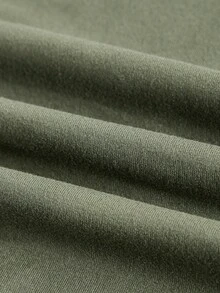 ROMWE Fairycore 蝴蝶和標語圖案T恤 - 軍綠色 - 查看 3