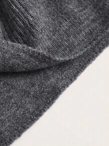 ROMWE Fairycore Plus Off Shoulder Ruched Sweater - Grey - View 4