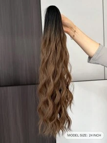 爪馬尾辮延長辮頭髮長款波浪狀的有彈性多顏色24英寸耐熱 - 彩色 - 查看 4