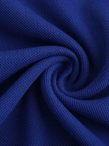 Manfinity Homme Nam Viền tương phản Áo polo - Xanh đậm - Xem 3