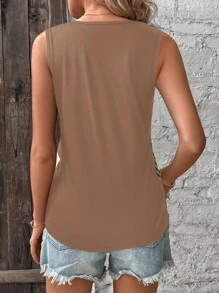 SHEIN LUNE Kolorowe bloki Tank Top - Wielokolorowe - Zobacz 2