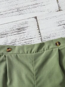 SHEIN 女孩十字交叉背心上衣和短褲 - 彩色 - 查看 3