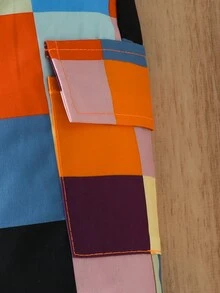 男嬰素色高領T恤和格紋圖案長褲 - 彩色 - 查看 5