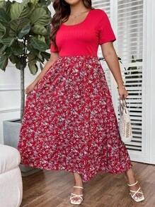 SHEIN Clasi 大碼碎花大圓領連衣裙 - 彩色 - 查看 7