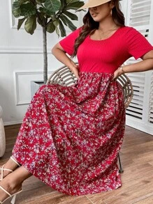 SHEIN Clasi 大碼碎花大圓領連衣裙 - 彩色 - 查看 8