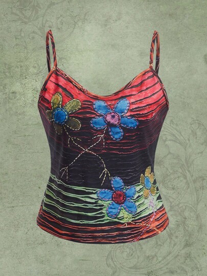 Hippie صدرية كامي طباعة الأزهار