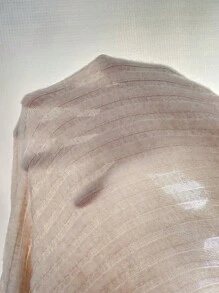 SHEIN Frenchy Đầm Xù Trọn gói màu trơn Thanh lịch - Màu be - Xem 8