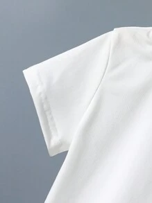 SHEIN Chàng trai trẻ Áo phông trơn & Túi có nắp Romper tổng thể - Nhiều màu - Xem 4