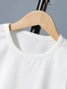 SHEIN Chàng trai trẻ Áo phông trơn & Túi có nắp Romper tổng thể - Nhiều màu - Xem 6