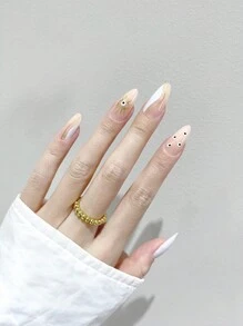 Nâng cấp vẻ ngoài của bạn với 24 móng tay giả họa tiết mắt màu hạnh nhân ngắn & 1 giũa móng tay & 1 tờ băng dính móng tay, dụng cụ làm móng, dụng cụ làm móng - Nhiều màu - Xem 2