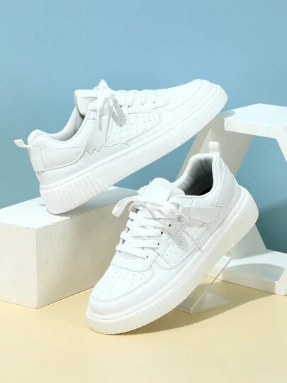 Branco Elegante Da Moda Respirável Confortável Ocasional Tênis Leves Para Infantil Caminhada